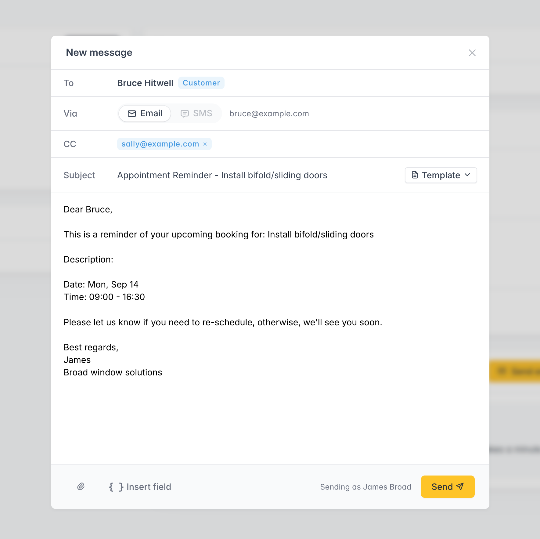 The new message composer